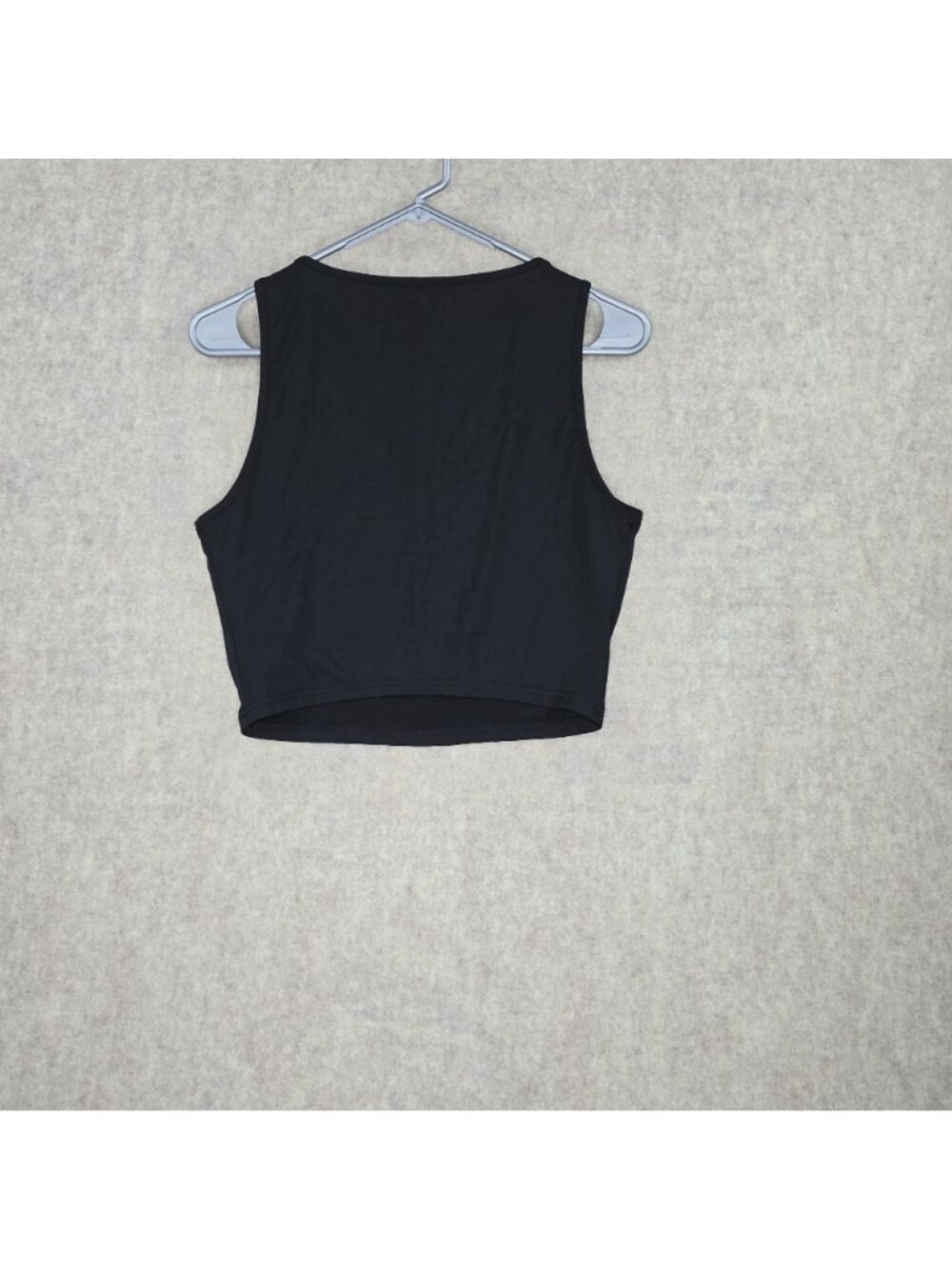 Shein Womens Rhinestone Black Crop Tank Top Large Polyester Stretch - Picture 2 of 6
